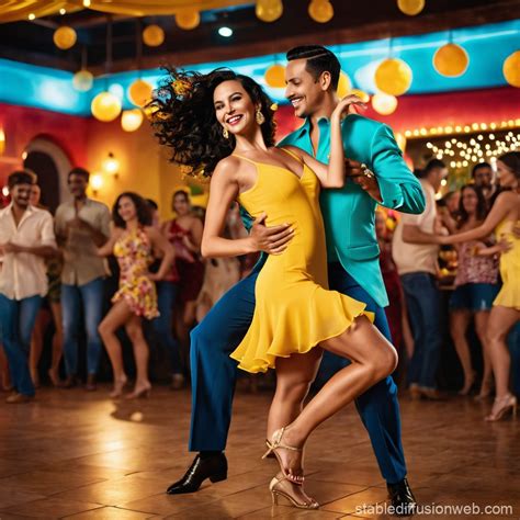 Lively Salsa Dance Scene | Stable Diffusion Online