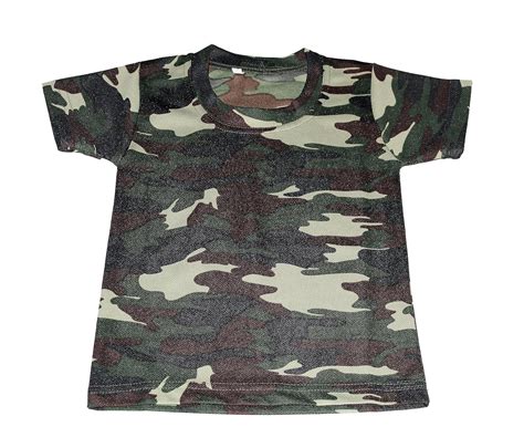 Buy Kaku Fancy Dresses Printed Round Neck Army T-Shirt for Kids ...
