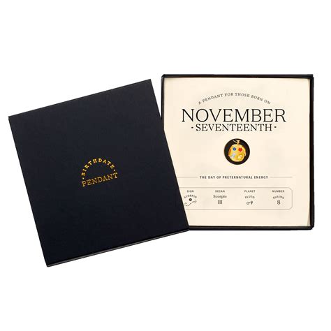 The November 17 Zodiac Pendant Necklace – Birthdate Co.