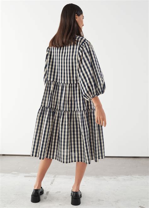 puff sleeve midi dress