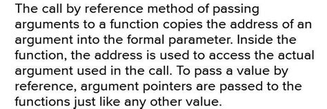 explain call by reference and return by reference - Brainly.in