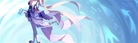 Download wallpaper water, girl, fish, Genshin Impact, Sangonomiya ...