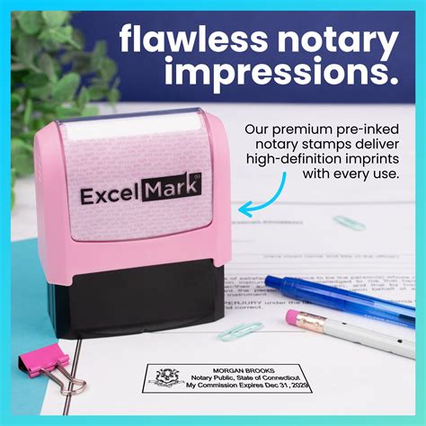 Pink Connecticut Notary Stamp – DiscountRubberStamps.com