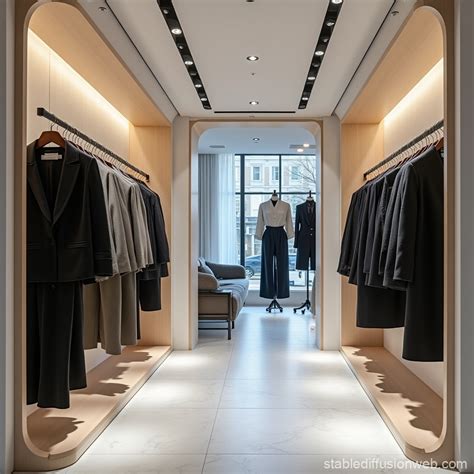 AI-Powered Dressing Room Retail Store Background | Stable Diffusion Online