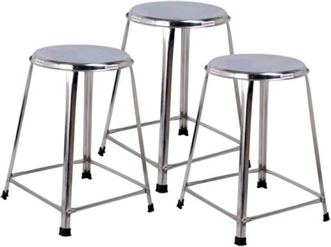 Lifetime Stools 18 inch Stainless Steel Stool for Sitting, Round Shape ...