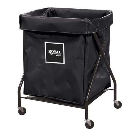 Royal Basket Trucks X-Frame Cart, 8.9 cu. ft., Black, Vinyl G08-KKX-XFA ...