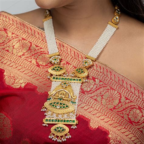 Zevar Club Designer Antique Rajwada Knitted Pearl Jewellery Set