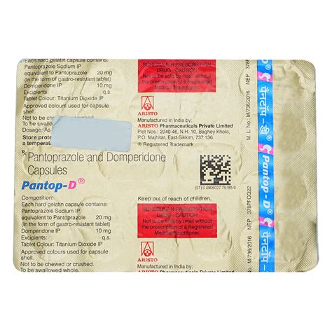 Pantop-D Capsule | Uses, Side Effects, Price | Apollo Pharmacy