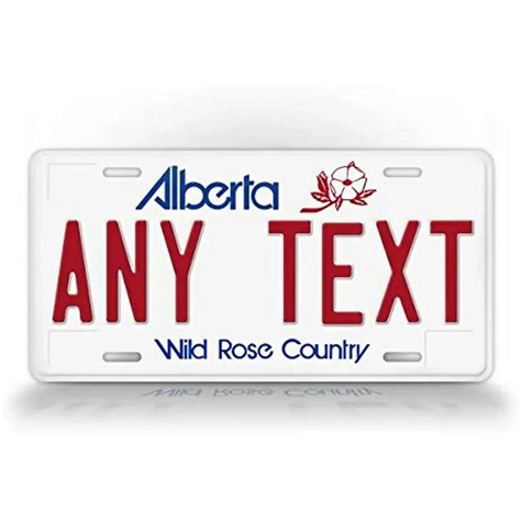 Your-Text-Custom-License-Personalized-Alberta-Canada-Wild-Rose-Country ...