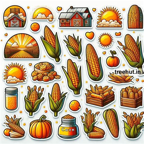 Printable Corn Stickers and 25 Harvest Craft Activities for Kids ...