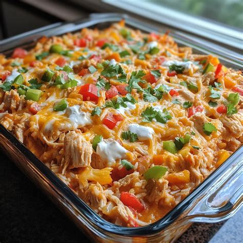 Fajita Chicken Casserole - Easy One Dish Mexican Dinner - Recipes by Clare