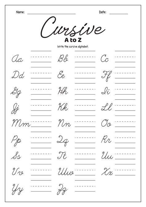 16 Cursive Writing Worksheets For 3rd Grade - Free PDF at ...