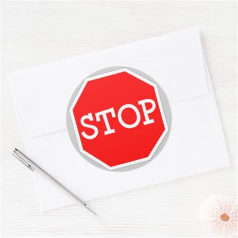 Stop Sign Stickers | Zazzle