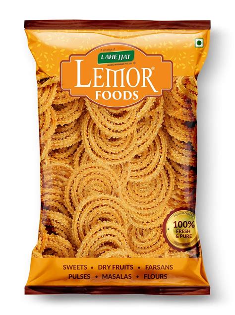 Lemor Masala Butter Chakli (200 g, 2 Packs of 100g) | Namkeen Snacks ...