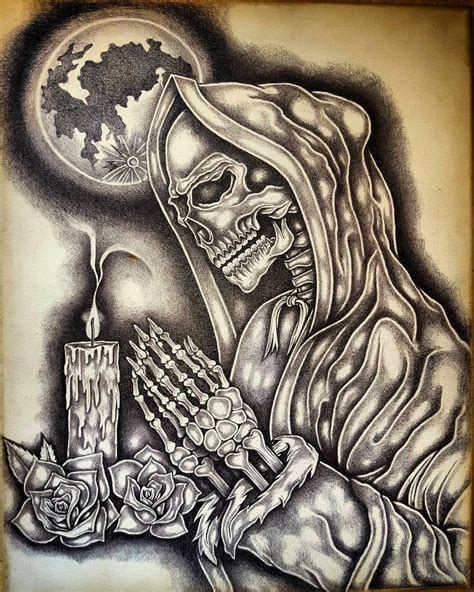 La Santa Muerte Tattoo Drawings - Design Talk