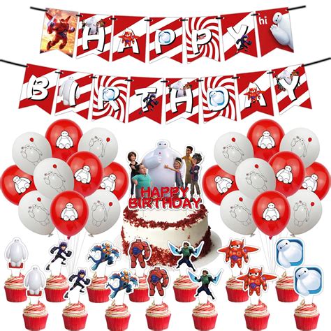 Baymax Hero birthday party supplies,Baymax Hero party including cake ...