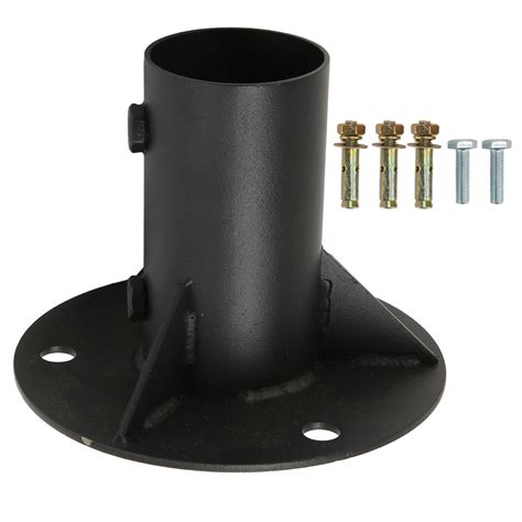 Chain Link Fence Pole Floor Flange Base Steel Fence Post | Desertcart INDIA