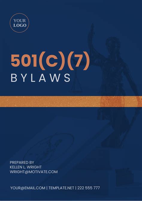 Free 501(C)(7) Bylaws Template to Edit Online