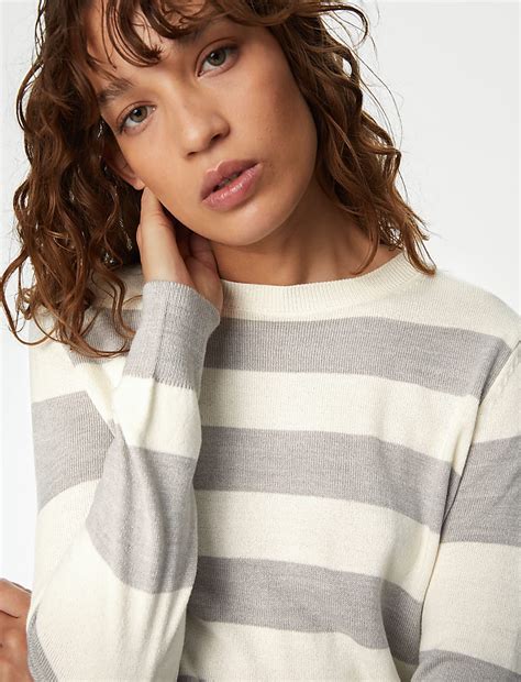 Buy Supersoft Striped Crew Neck Jumper at Marks & Spencer