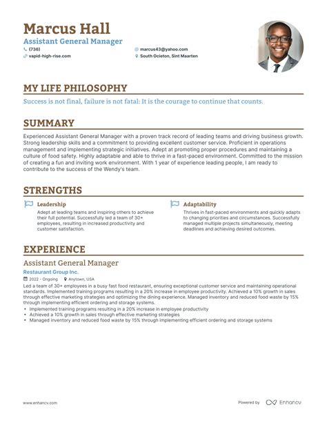 3 Assistant General Manager Resume Examples & How-To Guide for 2024