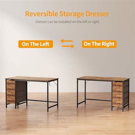 CubiCubi 40 Inch Computer Desk with 4 Drawers, Home India | Ubuy