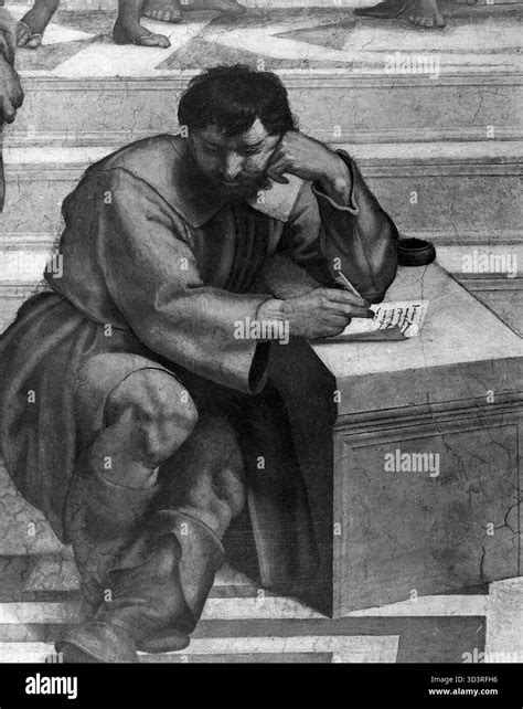 Greek philosopher Heraclitus, The School of Athens, fresco by Italian ...