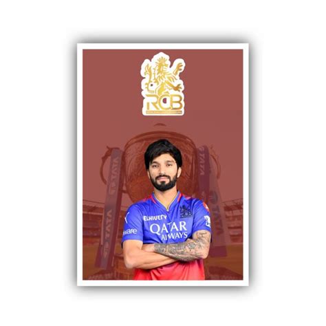 RCB Rajat Patidar Poster – Perfect for RCB Fans by Print on Click
