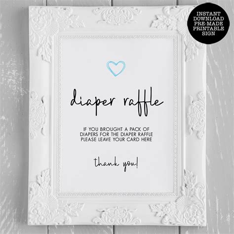 Diaper Raffle Sign Printable - Printable Word Searches