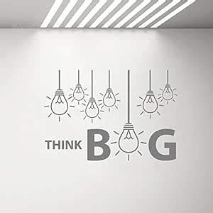 Buy Gadgets WRAP Think Big Letter Vinyl Wall Decal Idea Light Bulbs ...