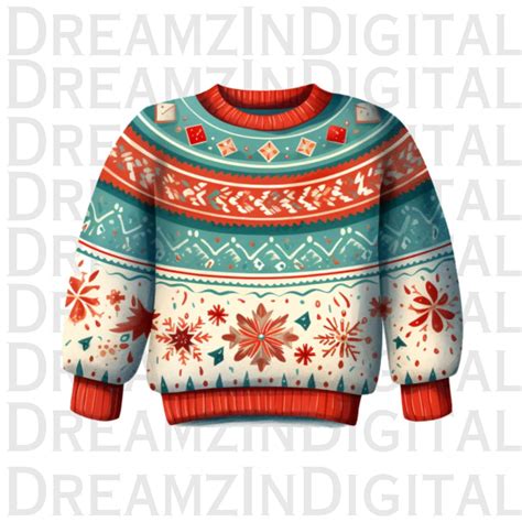Ugly Sweater PNG File, Ugly Sweater Clip Art for Sublimation, Ugly ...