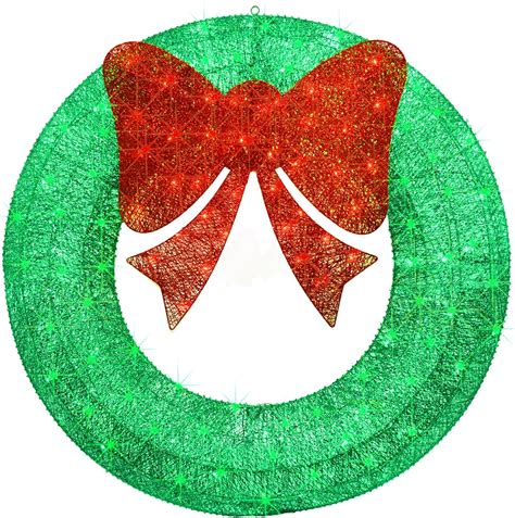 Amazon.com: 48Inch 4FT Large Christmas Wreath - Outdoor Christmas ...