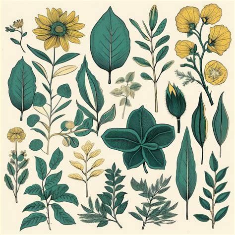 Premium Photo | Hand drawn botanical illustrations