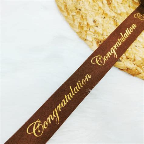 Foiled Ribbon Congratulation | Velvet Ribbon – PandaCraftStudio