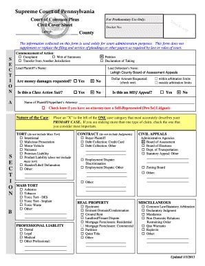 Fillable Online lccpa Cover Sheet template_Final - Lehigh County Court ...