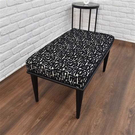 Natural Black/white Coffee Table for Living Room, Large Ottoman Bench ...