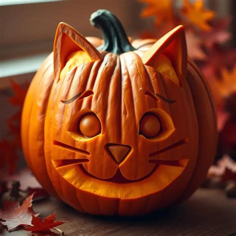 Amazing Easy Pumpkin Carving Ideas Cat for Halloween | CarvingPumpkin.Guru