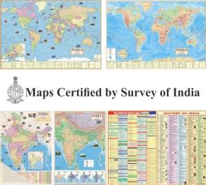 (COMBO OF 6 MAPS, CHARTS WITH COMPLIMENTARY HIGHLIGHTER & MAGNIFYING ...