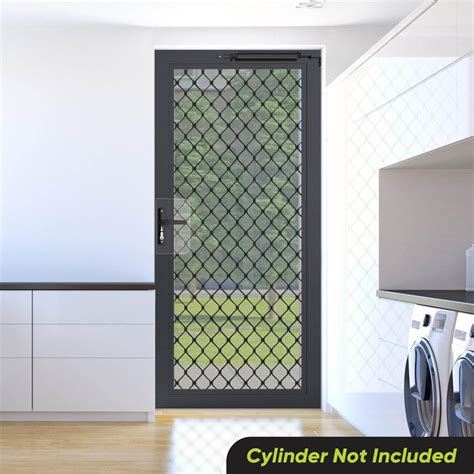 Rolltrak Black Non-Keyed Hinged Screen Door Lock - Bunnings Australia