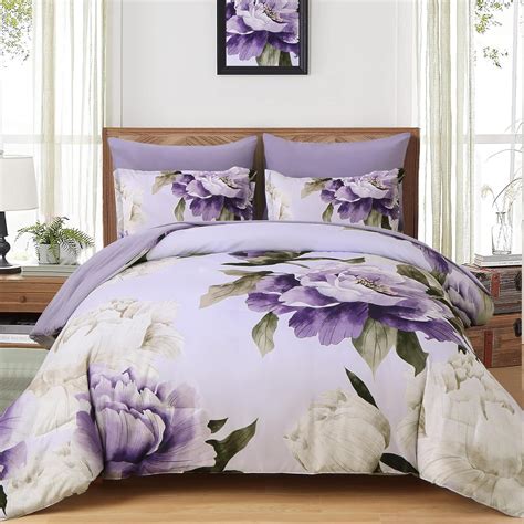 Amazon.com: Dobuyly Purple King Size Comforter Set 7 Piece Bed in a Bag ...