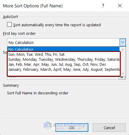 How to Add Sort in Excel PivotTable 的图像结果