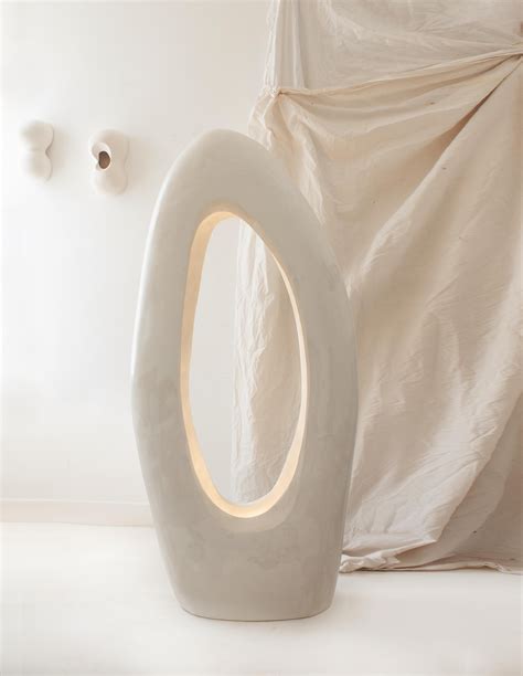 Lacuna / Contemporary Organic Floor Lamp in Gypsum / Collectible Design ...