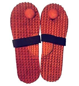 INDIGENOUS Wooden Acupressure Massager Khadau Health Care Slippers for ...