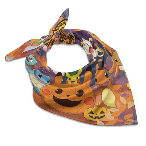 Pokemon Halloween Square Satin Head Scarf Hair Scarves Silk-like ...
