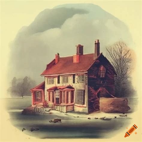 Currier and ives vintage print