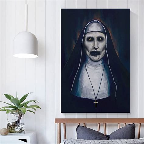 The Nun Poster The Conjuring Art Horror Movie Poster HD Canvas Prints ...
