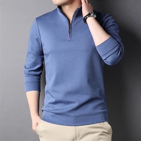 Quarter Zip Sweatshirt // Blue (L) - Celino Quarter Zip Pullovers ...