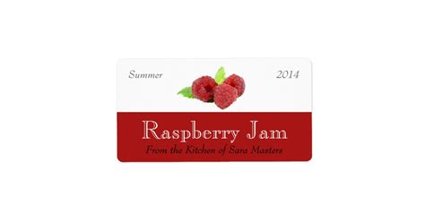 Raspberry Jam Canning Labels | Zazzle