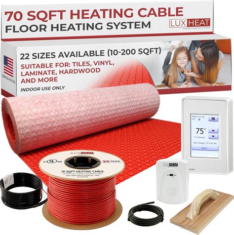 LuxHeat 70sqft Electric Radiant Floor Heating System - 120v Laminate ...