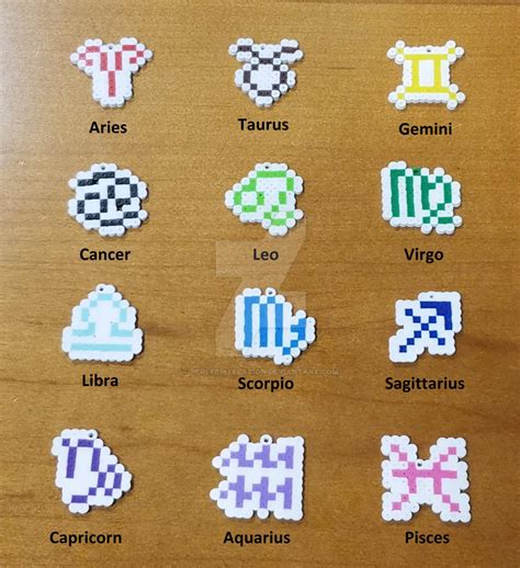 Western Zodiac Signs by PerlerPixelation on DeviantArt