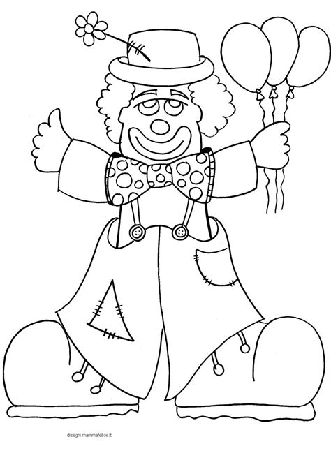 Pagliaccio Tuttodisegni Carnevale Karneval Stampare Sagome Fasching ...